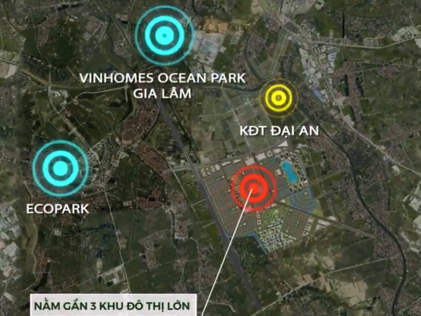 Có vị trí gần với khu đô thị Đại An và Khu sinh thái Ecopark